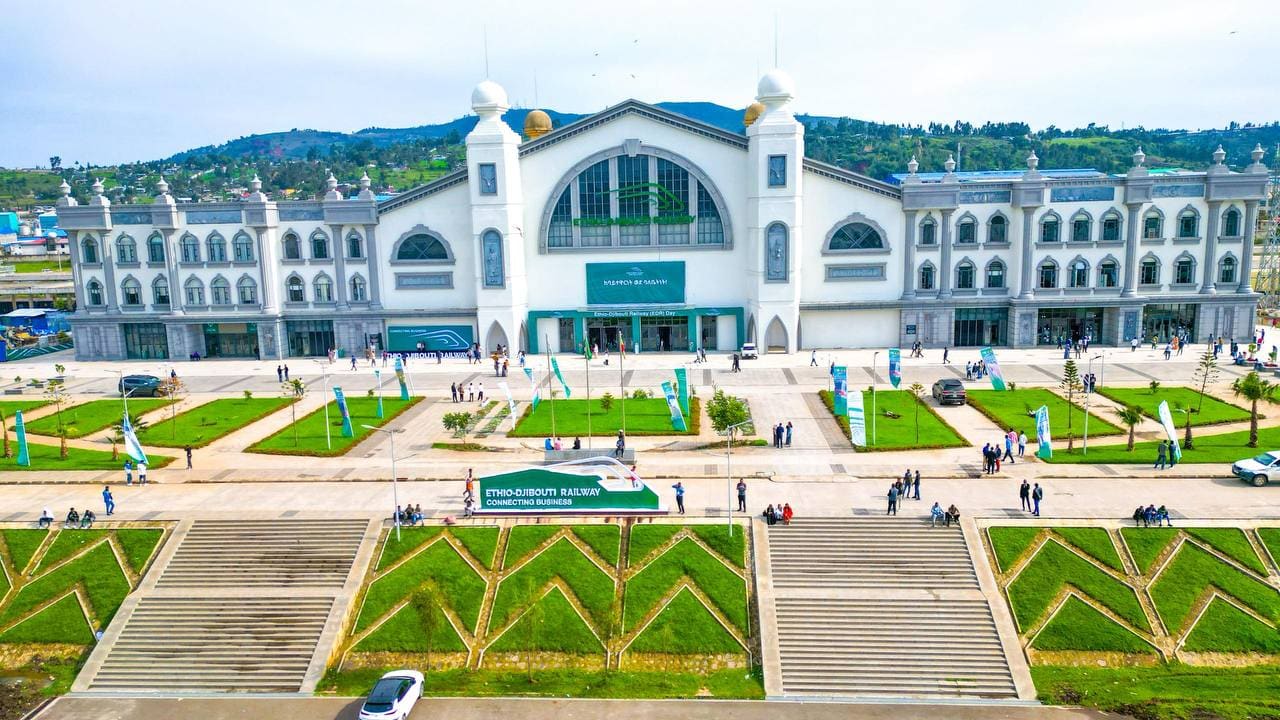 Furi-Lebu station in Addis Ababa, the Ethio-Djibouti Railway's passenger terminal